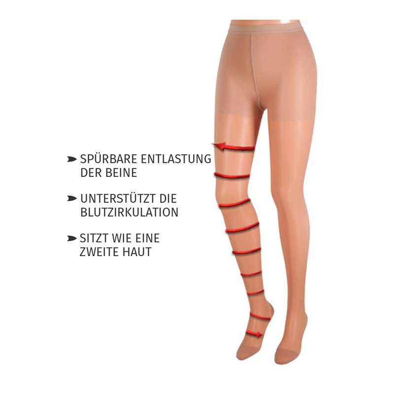 Bahner 140 Denier Extra Firm Support Tights Ballade XXL