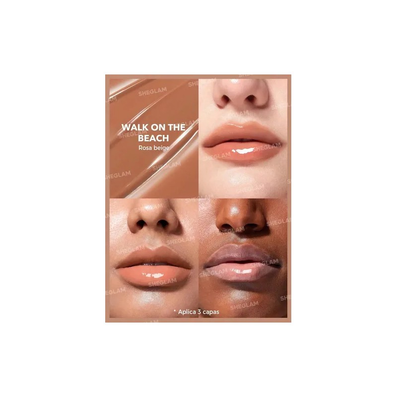 SHEGLAM Pout-Perfect Brillo Labial Voluminizador - Walk on the Beach