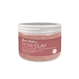 Best of Nature 100% Pure Rose Clay – French Pink Kaolin for Facial & Body Care – 6.5 oz Jar – Natural Skincare Mask & Exfoliant