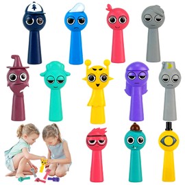 TOGETDREAM 12Pcs Sprunki Figures Sprunki Toy, Colorful Toy Figures Action Anime Model Statue Collectible Sprunki Birthday Decorations Gifts for Girls and Boys/Game Fans (Style 2)