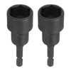 HARFINGTON 2pcs Magnetic Nut Driver 17mm Hex Drive Socket CR-V