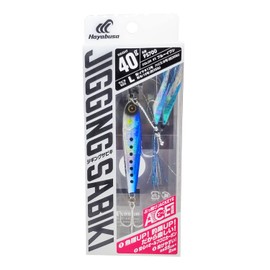 Hayabusa Embankment Jigging Sabiki EX Ace Mounted Set of 2 Hooks, 1.4 oz (40 g), #1 Blue Sardine