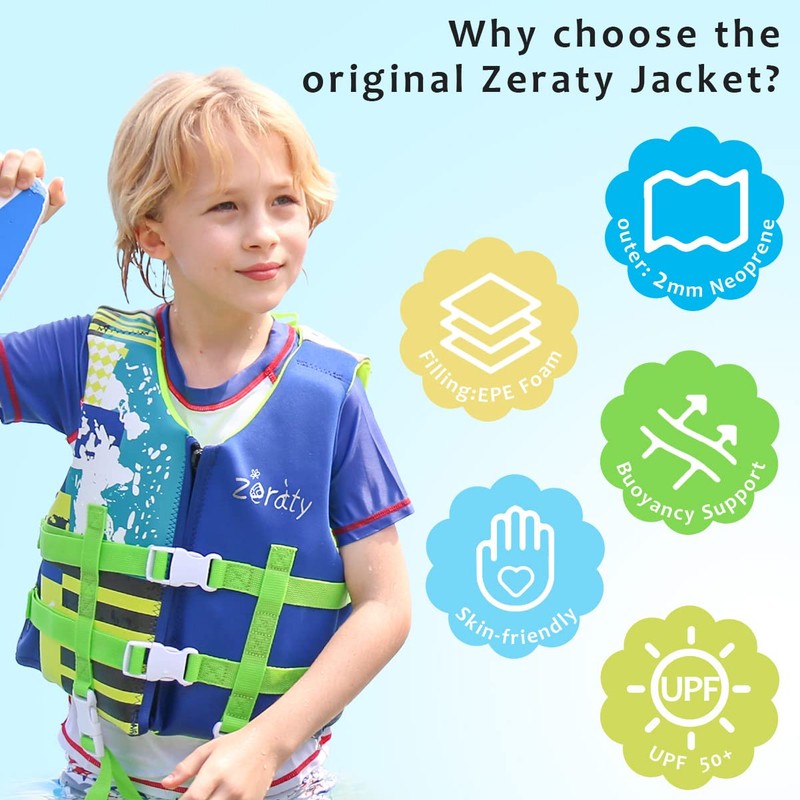 Zeraty Kids Swim Vest Life Jacket Flotation Swimming Aid for