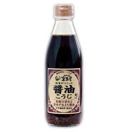 Horaiya Koji Shoyu Japanese Soy Sauce with Domestic Rice Koji 340ml, Kosher Certified, No Sugar Added, Specialty Food Gift from Koriyama City, Fukushima Prefecture, Japan, Limited Stock