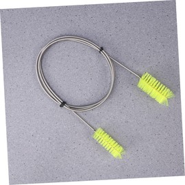 COLLBATH Flexible Double Ended Aquarium Cleaning Brush Yellow for Shaped Tubes Hoses Versatile Water Cleaning Tool for Fish Tanks Aquariums Flexible Brush Design