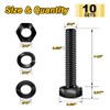 Mywish (10 Sets) 5/16-18 x 1-1/2" Hex Head Bolts and
