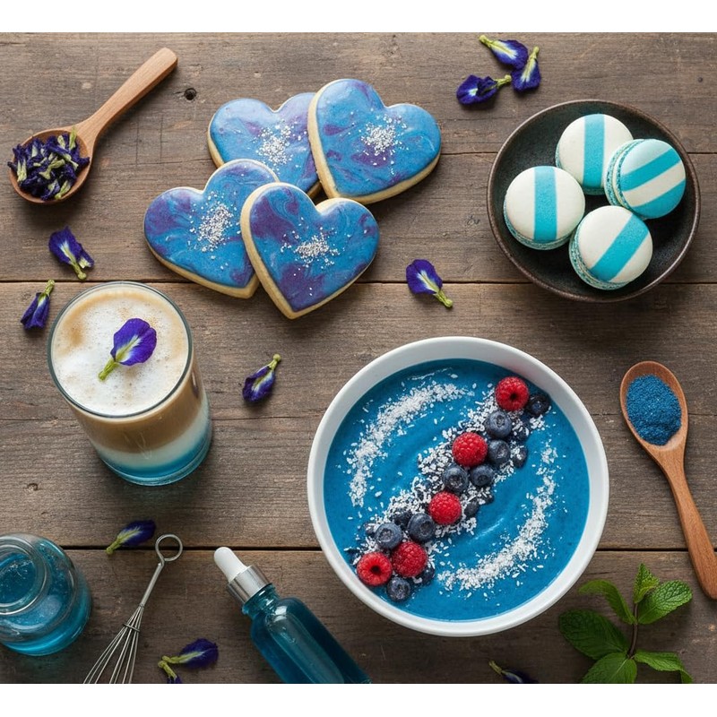 Butterfly Pea Flower Powder - Organic Blue Matcha Tea and