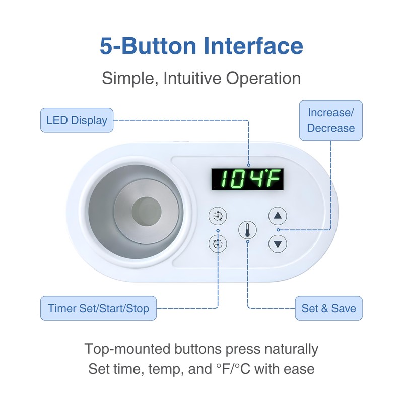 Echonect Ultrasound Gel Warmer Lite, Digital Temperature Control, Fits Standard
