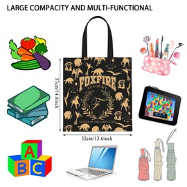 WCGXKO Book Lover Gift Foxfire Academy Keeper Of The Lost Cities Bookish Tote Bag (T-Foxfire)