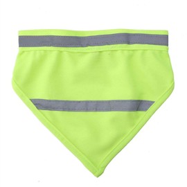 2pcs/set Pet Dog Reflective Saliva Towel Triangle Scarf (Fluorescent Yellow L)