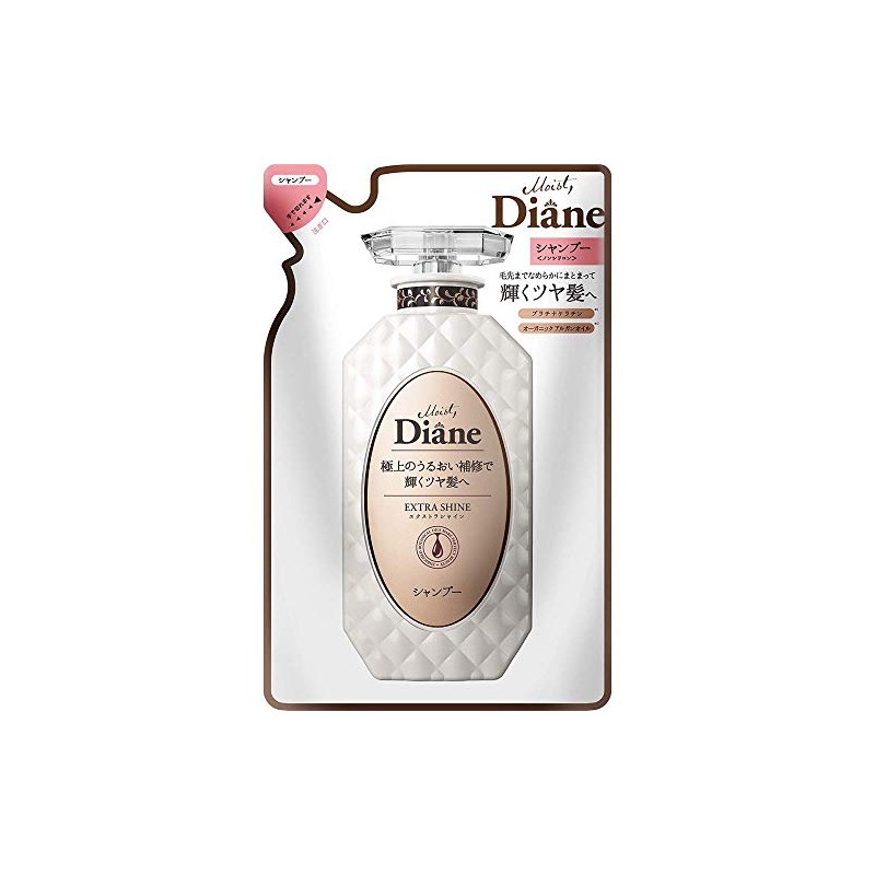 Moist Diane Extra Shine Shampoo Refill 330ml – Organic Argan Oil &