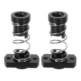 QUARKZMAN Pack of 2 Tr8 x 8 T8 POM Anti-Backlash Spring Loaded Nut, Elimination Gap Nut (Acme Thread, 2 mm Pitch 4 Start, 8 mm Feed) with 2-M3 Holes for DIY CNC 3D Printer Parts