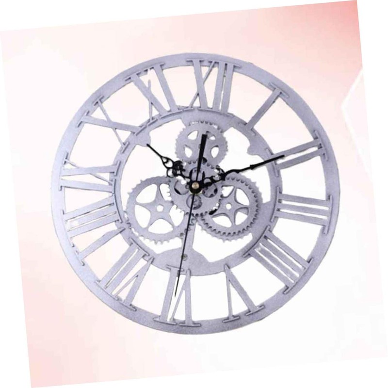 GRIRIW 1Pc Chic Retro Gear Wall Clock Industrial Style Decorative