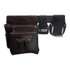 Rolson 68865 Single Leather Top Grain Tool Pouch With Belt,