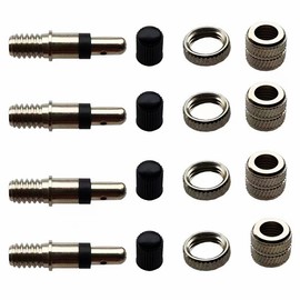 30 Pcs Bicycle Valve Valve Core Super Valve Bicycle Valve Cap No Bug Rubber Required Valves Easy to Replace City Bike, German Style, Durable