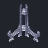 Punhung 20 Pack Clear Plastic Easel Plate Stands Holders Display