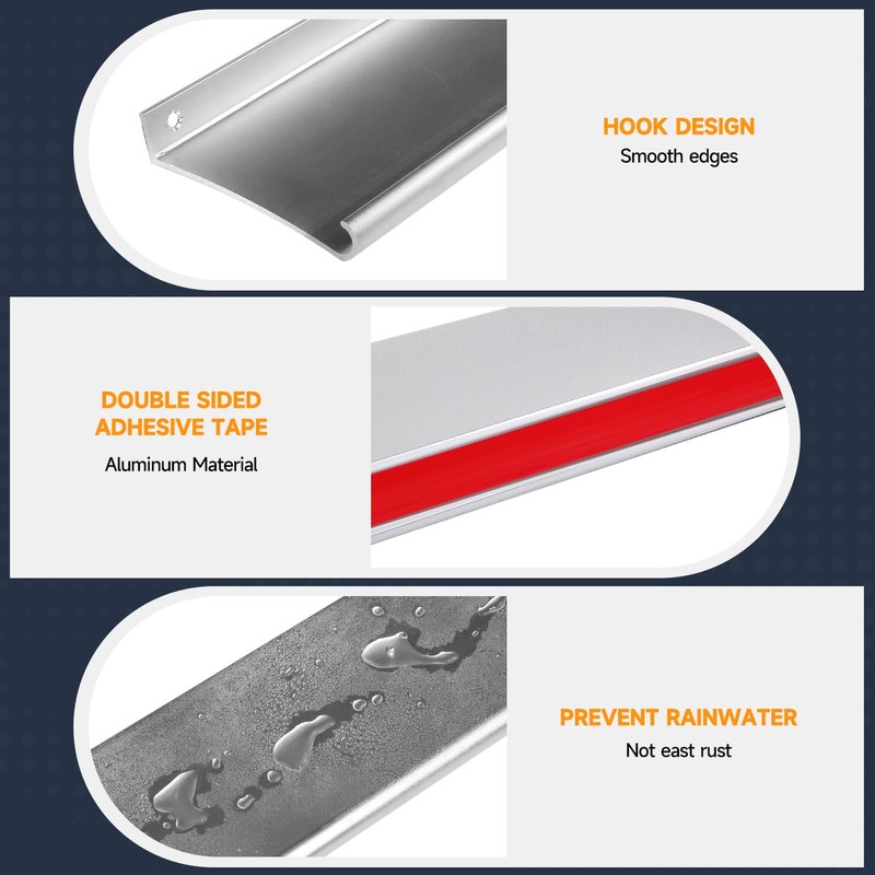 LCGAOYA 1PCS Aluminum Door Rain Drip Guard Cap, 47 Inch