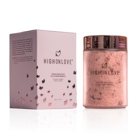 HighOnLove Bath Salts, Spa Bath Crystals, Aromatherapy Bath Salts, Relaxing Bath Gifts for Women, Pink & Epsom Salt Blend (Rosemary Lavender)