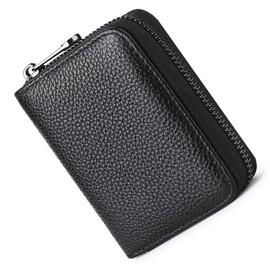 Credit Card Holder (20 Card Slots) RFID Wallet for Men, Genuine Leather Credit Card Protector, RFID Blocking Card Holder Wallet for Women & Men