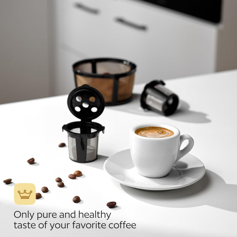 2 Reusable K Cups and Basket Coffee Filter for Keurig