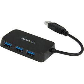 StarTech 5.7-Inch Portable 4 Port SuperSpeed Mini USB 3.0 Hub, Black ST4300MINU3B