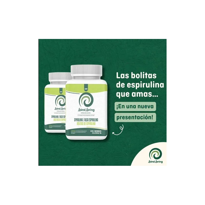 1 Bote Spirulina Máxima Orgánica 150tab 500mg Spiral Spring