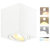 GeyouLux 3CCT LED Surface-Mounted Spotlight Square White - Extra Flat