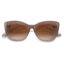 SOJOS Retro Cateye Sunglasses Women Classic Vintage Trendy Shades Sunnies Gafas de sole UV400 Protection SJ2190 Brown/White