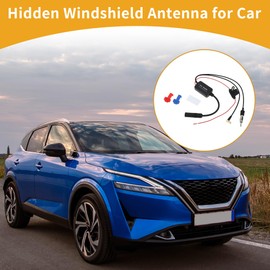 X AUTOHAUX 1 Set Universal Hidden Windshield Signal Antenna Car Truck Car Radio Aerial Mount Black FM/SMB-DAB