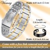 Vicmag 3X Magnetic Bracelet for Men Pure Titanium Bracelet 3500