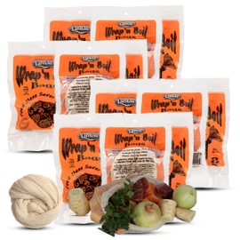 Landau Wrap 'N Boil Cotton Soup Bags - Cloth Bags Are Great For Creating Vegetable Soups, Gravy, Bone Broth, Coffee, Tea & More - Made In The USA - 12 Pack