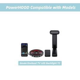 PowerHOOD 12V AC/DC Adapter Compatible with Govee Envisual TV LED Backlight T2 ‎H605C H605C113 21ft RGBIC Wi-Fi LED Strip Lights for 98-100 inch TVs 12VDC 12 Volt Power Supply Cord Charger Cable PSU