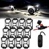 12 Pods Pure White LED Rock Lights Kit with Switch