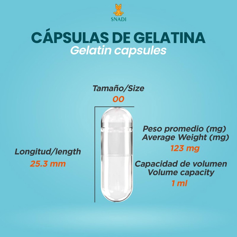 Gelatin Capsules Size 00 1000 Pieces Empty Capsules Transparent Capsules