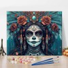 TISHIRON DIY Abstract Skull Painting by Numbers Kits, Painting by