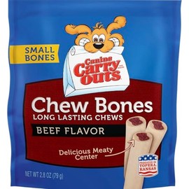 Canine Carry Outs Beef Flavor Chew Bones-4 Pack (2.8 oz Each)
