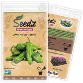 Organic Pepper Seeds, APPR. 55, Shishito Pepper, Heirloom Vegetable Seeds, Certified Organic, Non GMO, Non Hybrid, USA