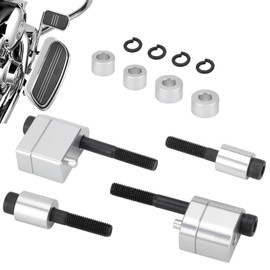 RIDLOG 1 inch & 1.5 inch Driver Floorboard Extensions Floorboard Spacer Extenders Kit Fit for Harley Touring Street Glide Road Glide Electra Glide Road King 2009-2023 FL Trikes 2009-2013 (Chrome)