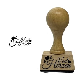 Von Herzen Wooden Stamp