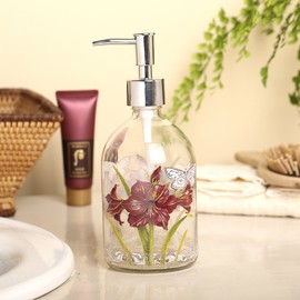 Glass Soap Dispenser Bottle 17 ounces with Plastic Pump