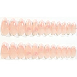 Clearly In Love French Manicure Glossy Almond Press On Nails - 24 Pieces - Artificial Nails - Valentine's Day Nails