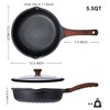 Vinchef Nonstick Deep Frying Pan Saute Pan with Lid, 12in/5.5Qt