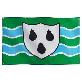 Runesol Worcestershire Flag, 91x152cm, 3ft x 5ft, 4 Grommets, Worcestershire Heritage Day, Worcester, British Regional Flag, Premium Flags, Inside, Outside, Banner, Vivid Colours