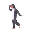 Men's Grey Shark Onesie Adult Unisex Animal Cosplay Costume One