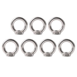 Pack of 7 ring nuts, M10, 304 stainless steel, ring eyelets, eye nuts, ring nuts for attaching hanging ornaments, flower pots, swing stand etc.