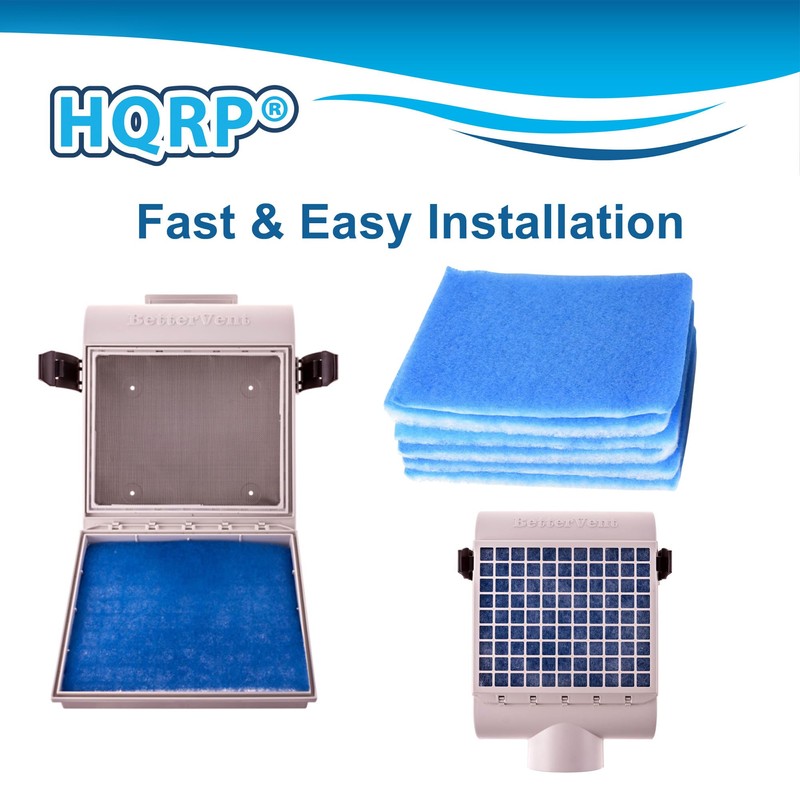 HQRP 6-pack Polyester Filters compatible with BetterVent Indoor Dryer Vent