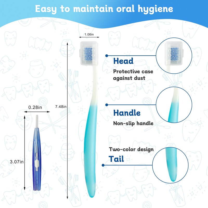 Ceonam 3-Pack Orthodontic Dental Care Kit – Includes Soft Bristle