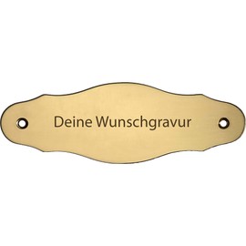 Curved Brass Plaque with Engraving