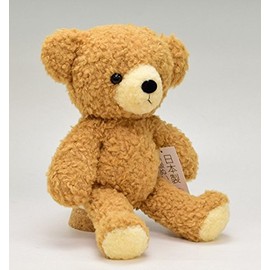 Children's Heart Original Made in Japan Bear Plush Doll Plush Doll Height 11.4 inches (29 cm), Brown