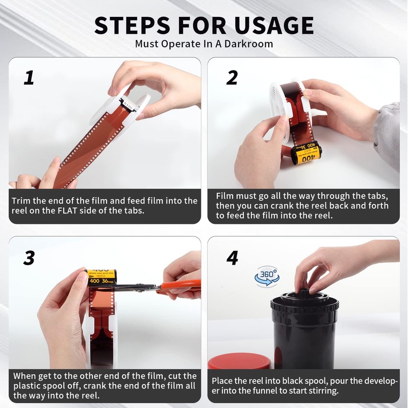 Compact Developing Tank 2 Spiral Reel For Processing 120 135